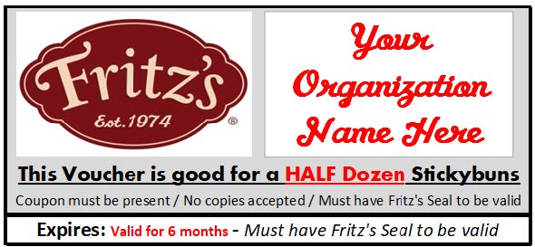 Fritz's Bakery Stickybun Fundraising Information 2021